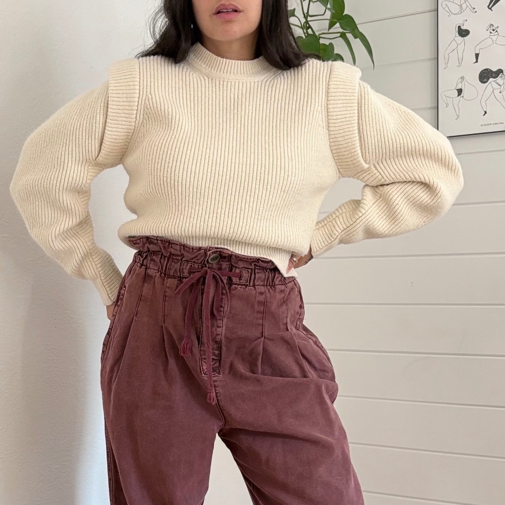 ASTR the label barrel sleeve sweater